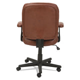 Swivel-tilt Leather Task Chair, Supports Up To 250 Lbs., Chestnut Brown Seat-chestnut Brown Back, Black Base