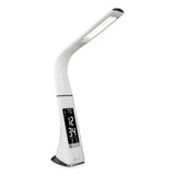 Wellness Series Sanitizing Thrive Led Desk Lamp With Clock, 10" To 18.75", White, Ships In 1-3 Business Days