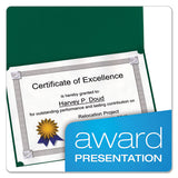 Certificate Holder, 11 1-4 X 8 3-4, Green, 5-pack