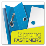 Clear Front Report Cover, 3 Fasteners, Letter, 1-2" Capacity, Blue, 25-box
