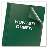 Clear Front Report Cover, 3 Fasteners, Letter, 1-2" Capacity, Green, 25-box