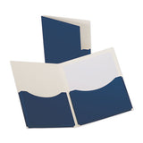 Poly Double Stuff Gusseted 2-pocket Folder, 200-sheet Capacity, Navy