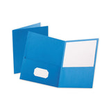 Twin-pocket Folder, Embossed Leather Grain Paper, Assorted Colors, 25-box