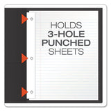 Twin-pocket Folders With 3 Fasteners, Letter, 1-2" Capacity, Black 25-box