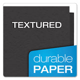 Twin-pocket Folders With 3 Fasteners, Letter, 1-2" Capacity, Black 25-box