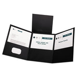 Tri-fold Folder W-3 Pockets, Holds 150 Letter-size Sheets, Black