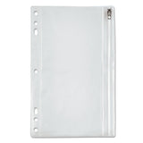 Zippered Ring Binder Pocket, 10 1-2 X 8, Clear