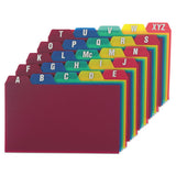 Durable Poly A-z Card Guides, 1-5-cut Top Tab, A To Z, 4 X 6, Assorted Colors, 25-set