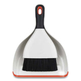 Good Grips Dust Pan And Brush, 12 X 9, Plastic, White