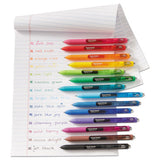 Inkjoy Retractable Gel Pen, Medium 0.7mm, Black Ink-barrel, 36-pack