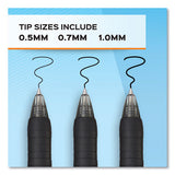 Profile Retractable Gel Pen, Fine 0.5 Mm, Black Ink, Translucent Black Barrel, 36-pack