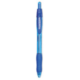 Profile Ballpoint Pen, Retractable, Medium 1 Mm, Blue Ink, Blue-silver Barrel, 2-pack