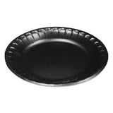 Laminated Foam Dinnerware, Plate, 10.25" Diameter, Black, 540-carton