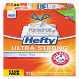 Ultra Strong Tall Kitchen And Trash Bags, 30 Gal, 1.1 Mil, 30" X 33", Black, 74-box