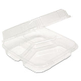 Clearview Smartlock Food Containers, 3-comp., 8 13-64x8 11-32x2 29-32, 200-ct