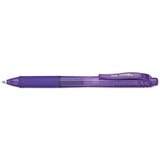 Energel-x Retractable Gel Pen, 0.7 Mm Metal Tip, Black Ink-barrel, 24-pack