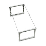 Plastic Snap-together Hanging Folder Frame, Legal-letter Size, 18" To 27" Long, White-silver Accents, 4-box