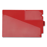 Colored Poly Out Guides With Center Tab, 1-3-cut End Tab, Out, 8.5 X 11, Red, 50-box