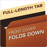 Heavy-duty File Pockets, 7" Expansion, Legal Size, Redrope, 5-box