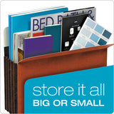 Heavy-duty File Pockets, 7" Expansion, Legal Size, Redrope, 5-box