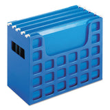 Desktop File With Hanging Folders, Letter Size, 6" Long, Black