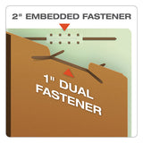 End Tab Classification Folders, 2 Dividers, Legal Size, Pale Green, 10-box