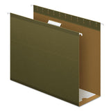Extra Capacity Reinforced Hanging File Folders With Box Bottom, Letter Size, 1-5-cut Tab, Standard Green, 25-box