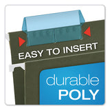 Transparent Colored Tabs For Hanging File Folders, 1-5-cut Tabs, Blue, 2" Wide, 25-pack