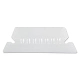 Transparent Colored Tabs For Hanging File Folders, 1-5-cut Tabs, Clear, 2" Wide, 25-pack
