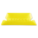 Transparent Colored Tabs For Hanging File Folders, 1-5-cut Tabs, Yellow, 2" Wide, 25-pack
