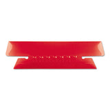 Transparent Colored Tabs For Hanging File Folders, 1-3-cut Tabs, Red, 3.5" Wide, 25-pack