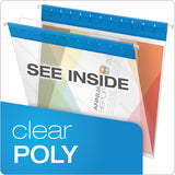 Poly Hanging Folders, Letter Size, 1-5-cut Tab, Assorted, 25-box