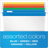 Poly Hanging Folders, Letter Size, 1-5-cut Tab, Assorted, 25-box