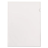 Poly Color Transparent File Jackets, Letter Size, Clear, 50-box