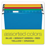 Surehook Hanging Folders, Letter Size, 1-5-cut Tab, Assorted, 20-box