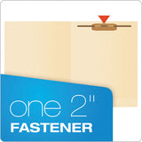 Smartshield End Tab 1-fastener Folders, Straight Tab, Letter Size, Manila, 50-box