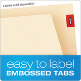 Smartshield End Tab 1-fastener Folders, Straight Tab, Letter Size, Manila, 50-box
