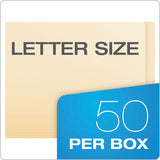 Smartshield End Tab 1-fastener Folders, Straight Tab, Letter Size, Manila, 50-box