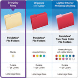 Manila File Folders, 1-3-cut Tabs, Center Position, Letter Size, 100-box