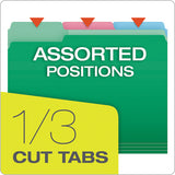 File Folders With Erasable Tabs, 1-3-cut Tabs, Letter Size, Assorted, 30-pack