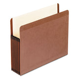 Premium Reinforced Expanding File Pockets, 3.5" Expansion, Legal Size, Red Fiber, 10-box