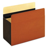 Heavy-duty File Pockets, 5.25" Expansion, Legal Size, Redrope, 10-box