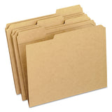 Dark Kraft File Folders With Double-ply Top, Straight Tab, Letter Size, Kraft, 100-box