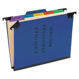 Hanging Style Personnel Folders, 1-3-cut Tabs, Center Position, Letter Size, Green