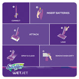 Wetjet System Refill Cloths, 11.3" X 5.4", White, 24-box, 4-ctn