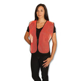 Hook And Loop Safety Vest, Hi-viz Orange, One Size Fits Most