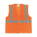 Zipper Safety Vest, X-large, Hi-viz Orange