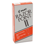 Razor Point Ii Stick Porous Point Marker Pen, 0.2mm, Red Ink-barrel, Dozen