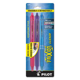 Frixion Clicker Erasable Retractable Gel Pen, 0.7 Mm, Assorted Ink-barrel, 3-pack