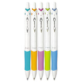 Acroball Purewhite Advanced Ink Ballpoint Pen, Retractable, Fine 0.7 Mm, Black Ink, Assorted Barrel Colors, 5-pack